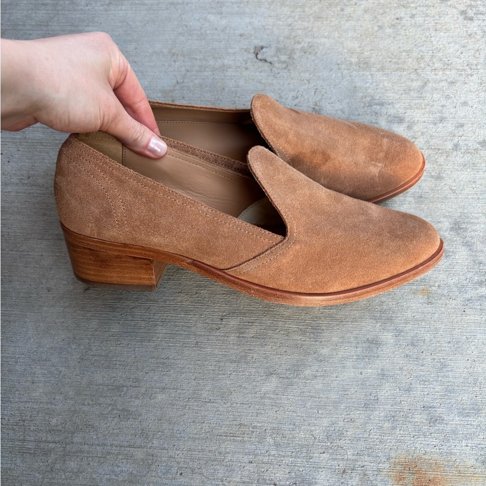 Women's Tan Suede Loafers